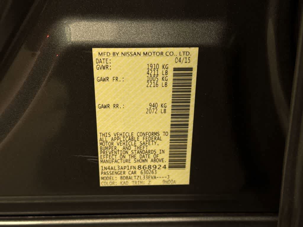 Used 2015 Nissan Altima 2.5 SL w/ Technology Package FWD image 14