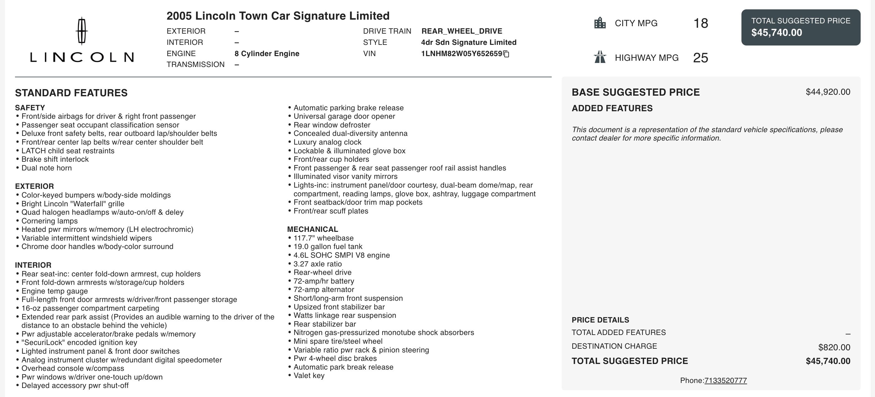 Used 2005 Lincoln Town Car Signature Limited RWD image 5