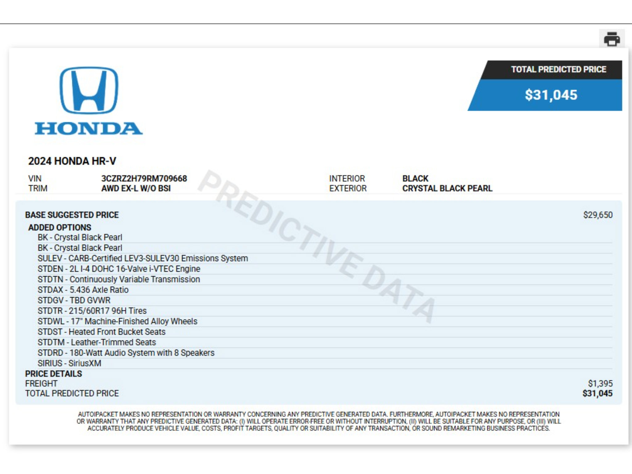 Used 2024 Honda HR-V EX-L image 9