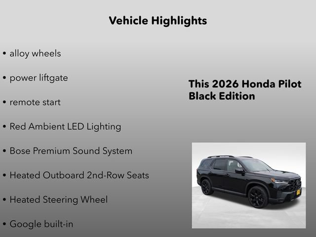 New 2026 Honda Pilot Black Edition image 20