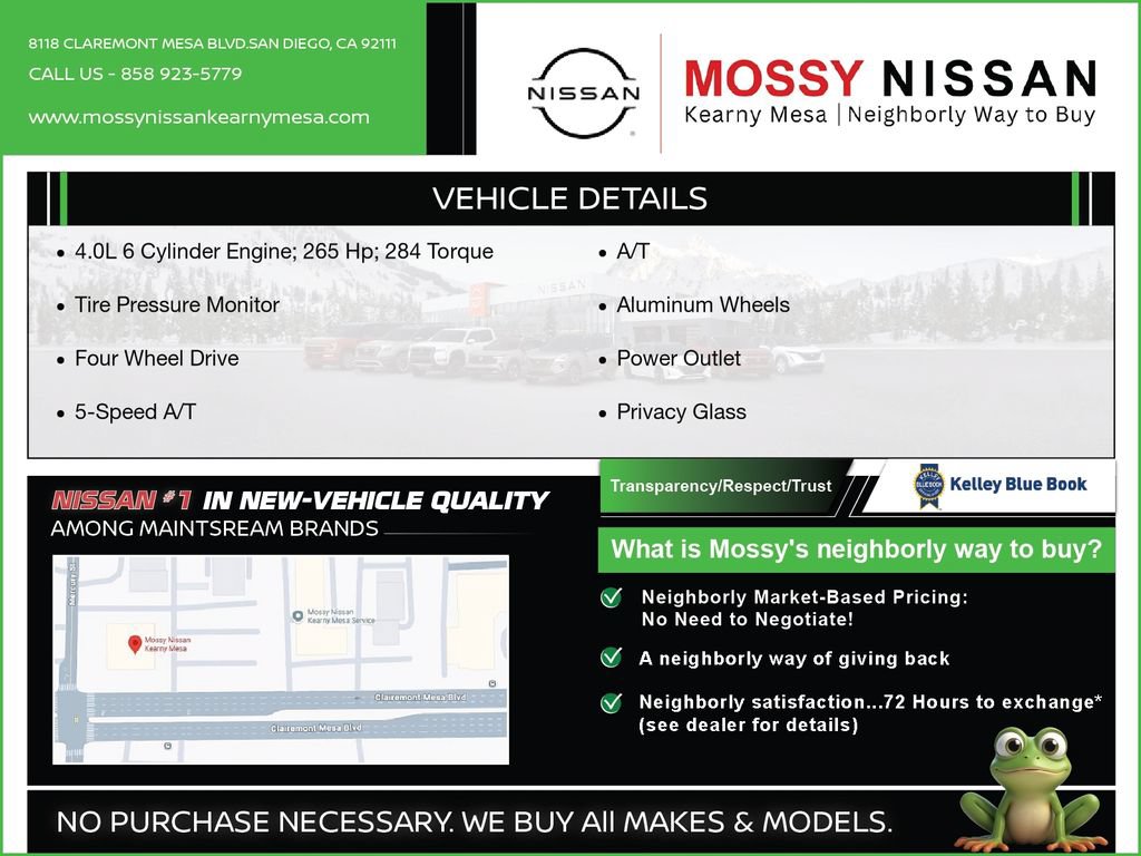Used 2006 Nissan Frontier SE w/ (P01) Power Pkg AWD/4WD image 3