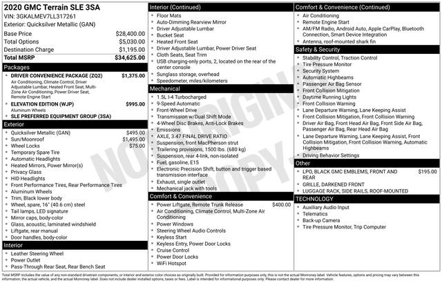 Certified 2020 GMC Terrain SLE w/ Driver Convenience Package image 6