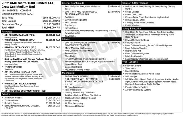 Used 2022 GMC Sierra 1500 AT4 w/ AT4 Premium Package AWD/4WD image 10