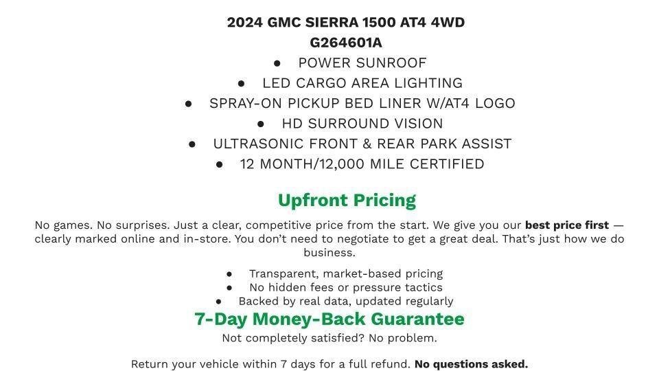 Used 2024 GMC Sierra 1500 AT4 w/ AT4 Premium Package AWD/4WD image 2