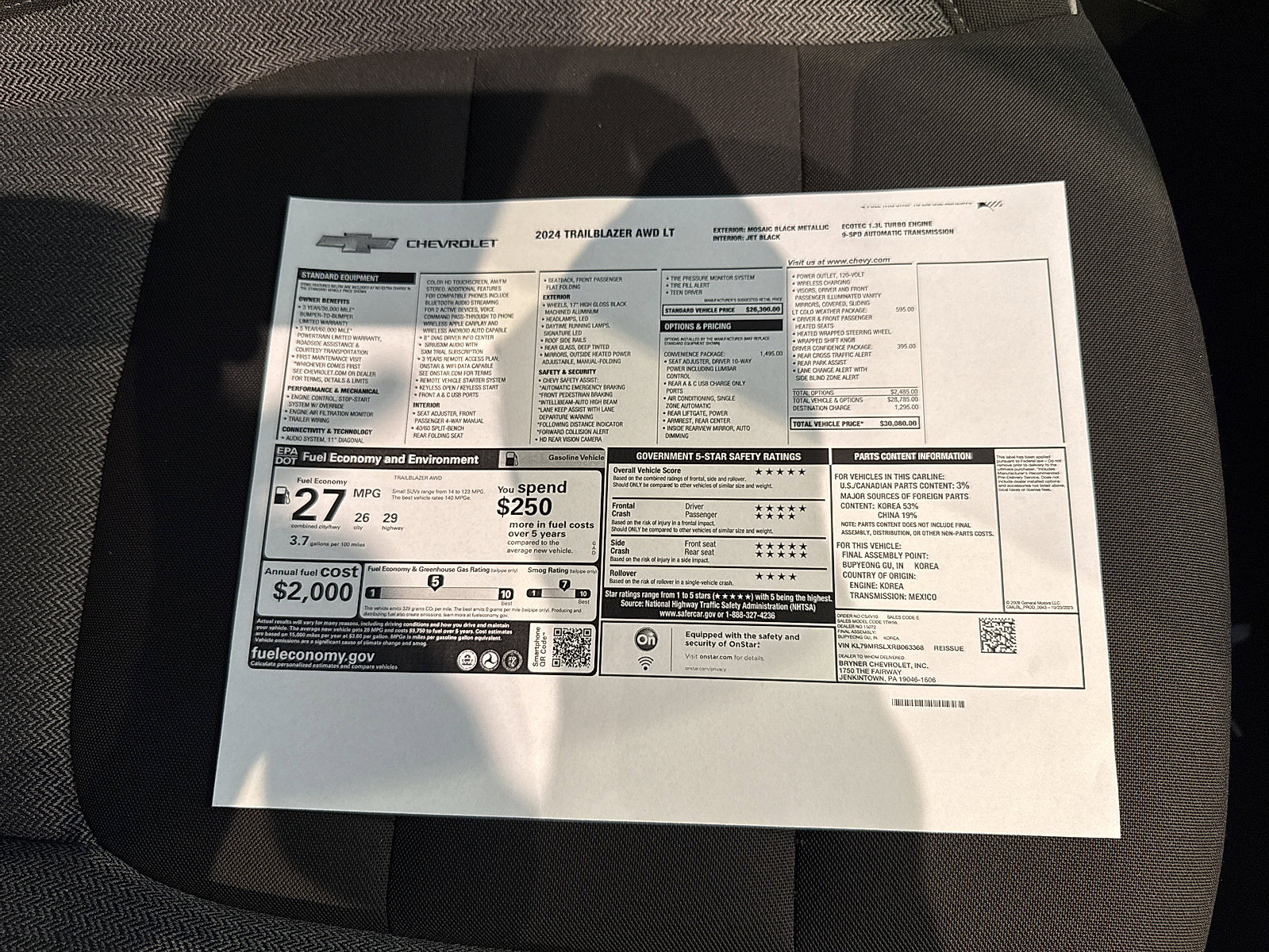 Used 2024 Chevrolet TrailBlazer LT w/ Convenience Package image 52