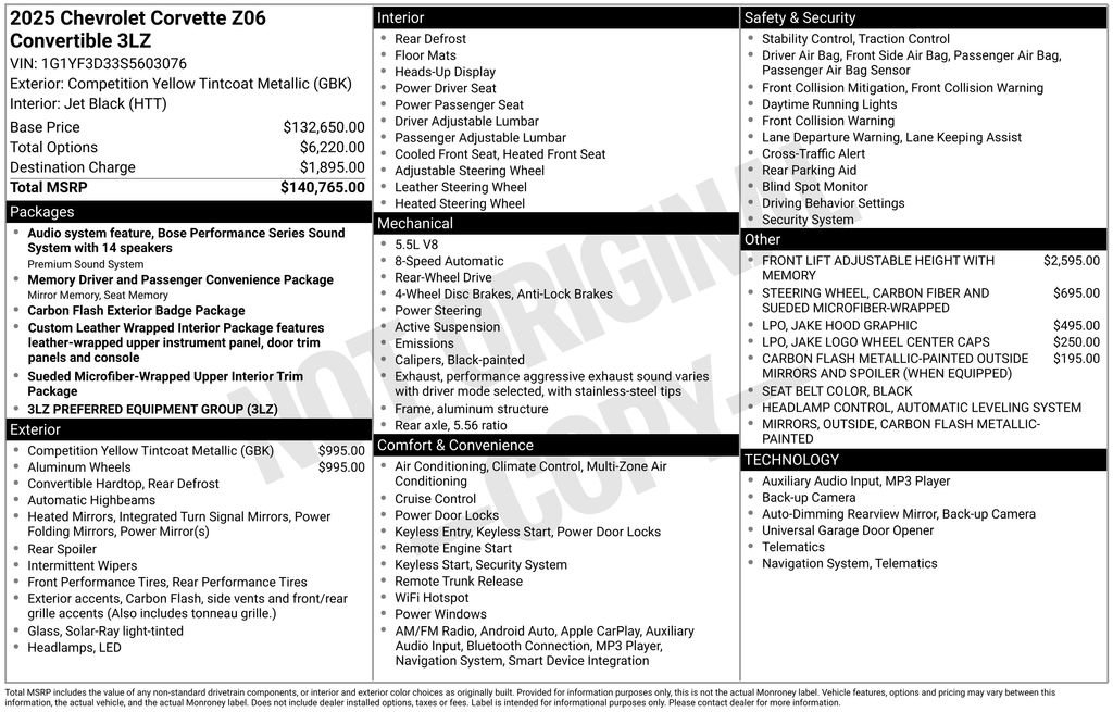 Used 2025 Chevrolet Corvette Z06 image 32