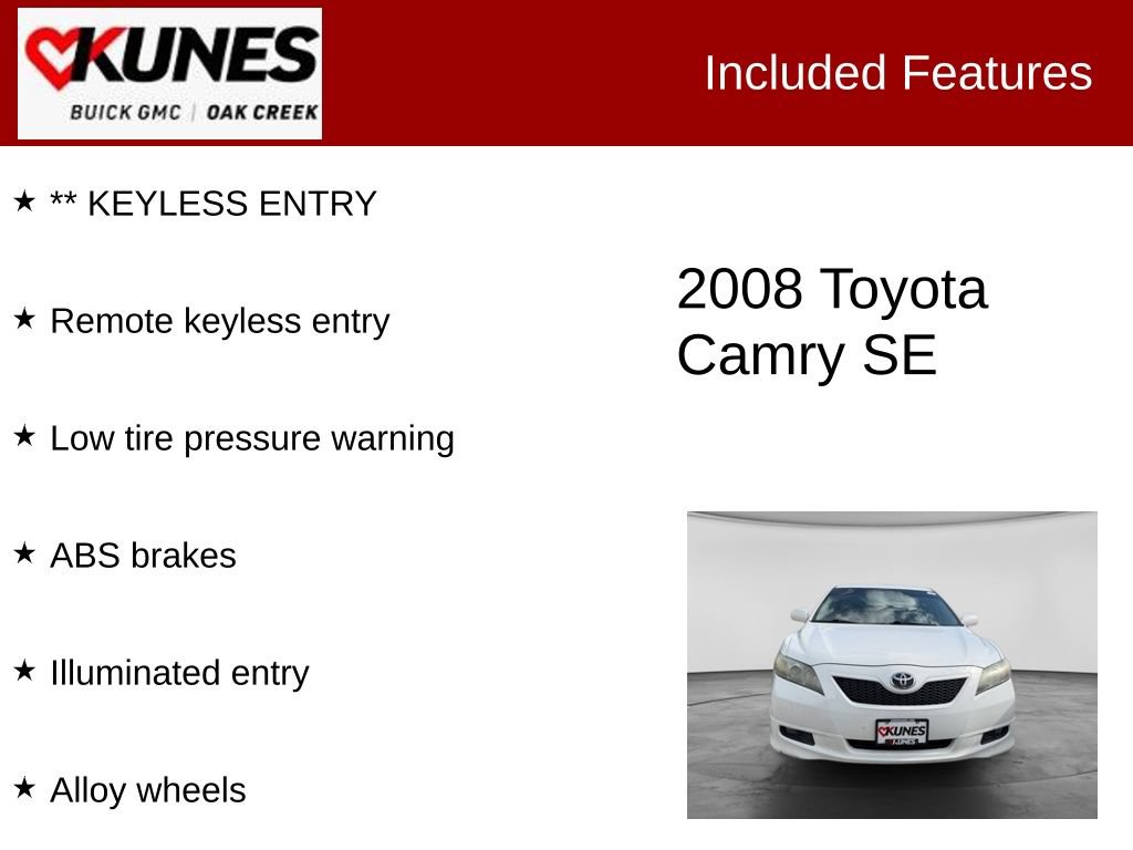 Used 2008 Toyota Camry SE FWD image 2