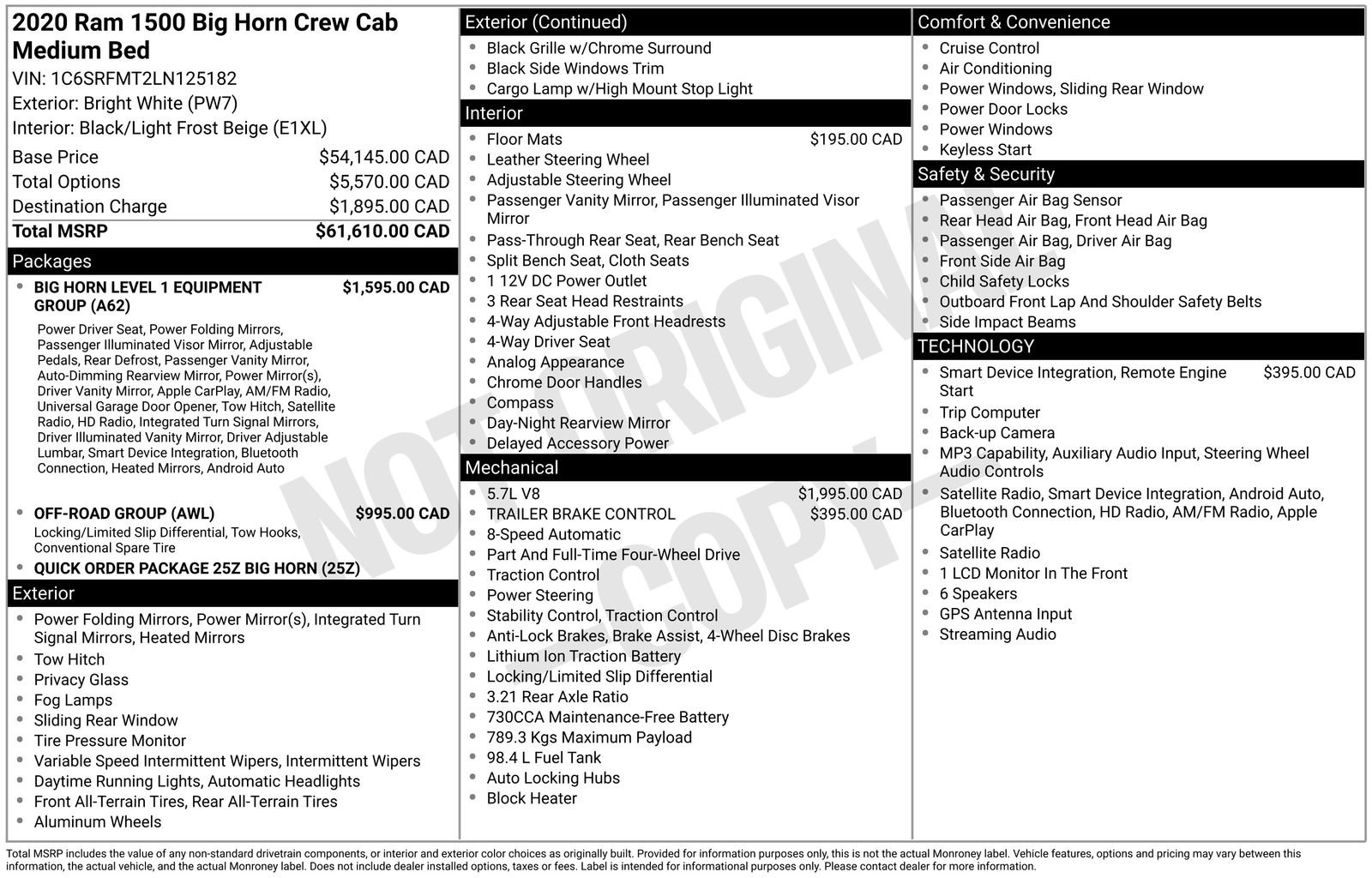 Used 2020 RAM 1500 Big Horn AWD/4WD image 35
