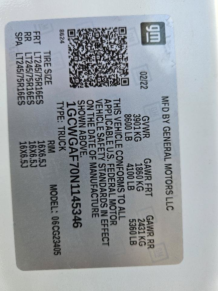 Used 2022 Chevrolet Express 2500 w/ Driver Convenience Package RWD image 47