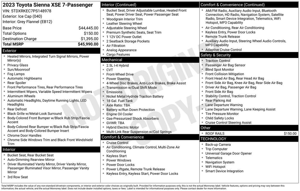 Used 2023 Toyota Sienna XSE FWD image 32