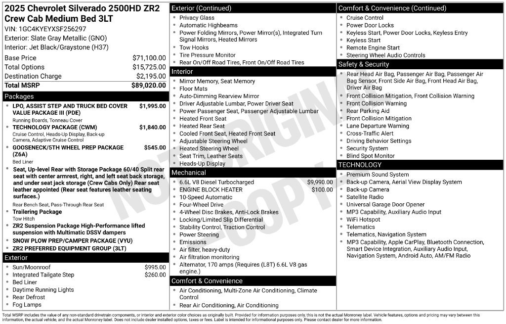 Used 2025 Chevrolet Silverado 2500 ZR2 AWD/4WD image 41