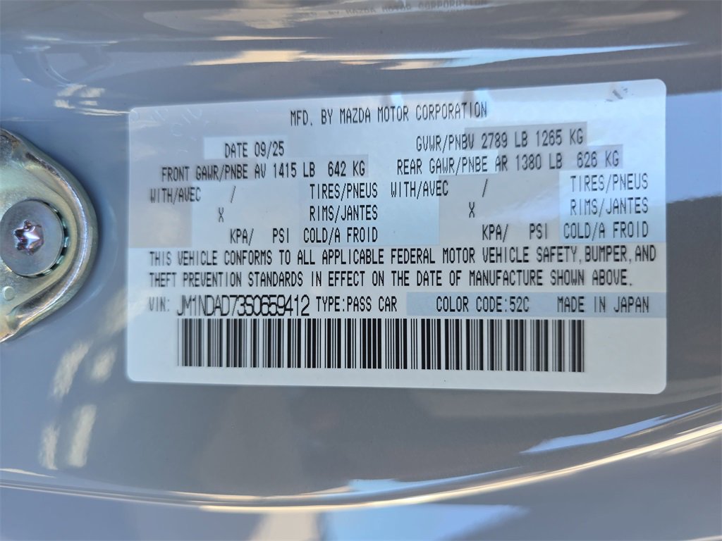 New 2025 MAZDA MX-5 Miata Grand Touring image 32