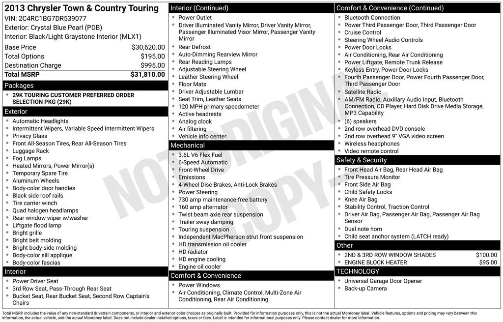 Used 2013 Chrysler Town & Country Touring image 38