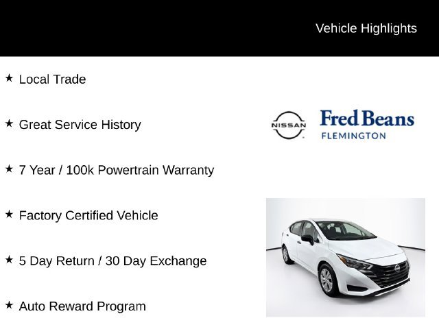 Certified 2025 Nissan Versa S w/ Trunk Package FWD image 6