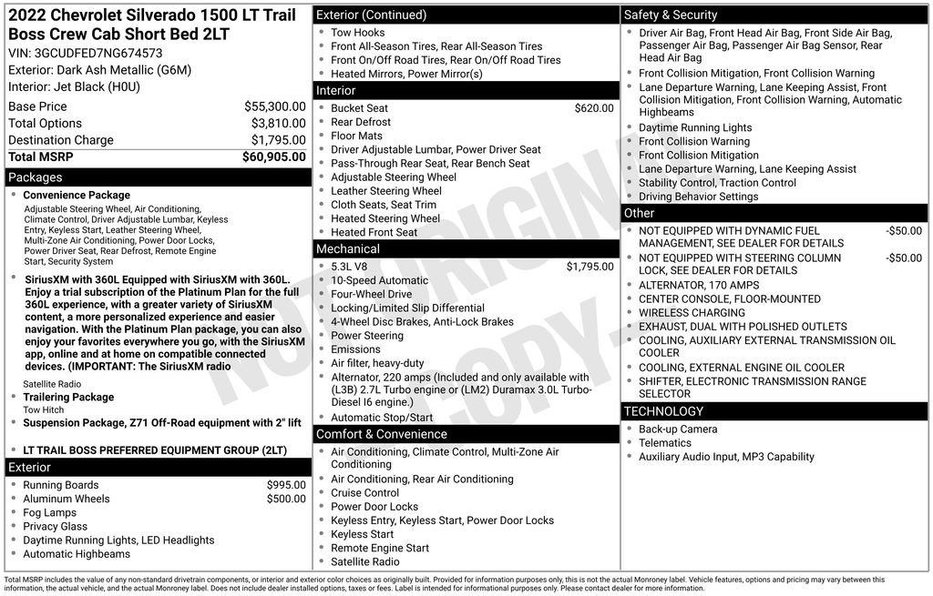 Certified 2022 Chevrolet Silverado 1500 LT Trail Boss AWD/4WD image 2