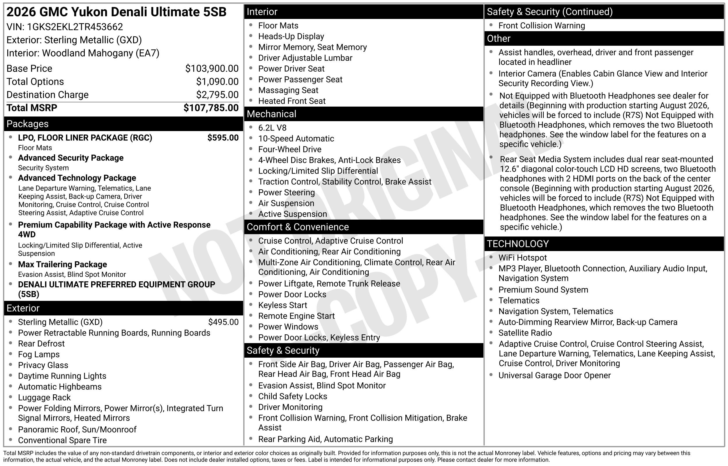 New 2026 GMC Yukon Denali Ultimate w/ LPO, Floor Liner Package AWD/4WD video 4