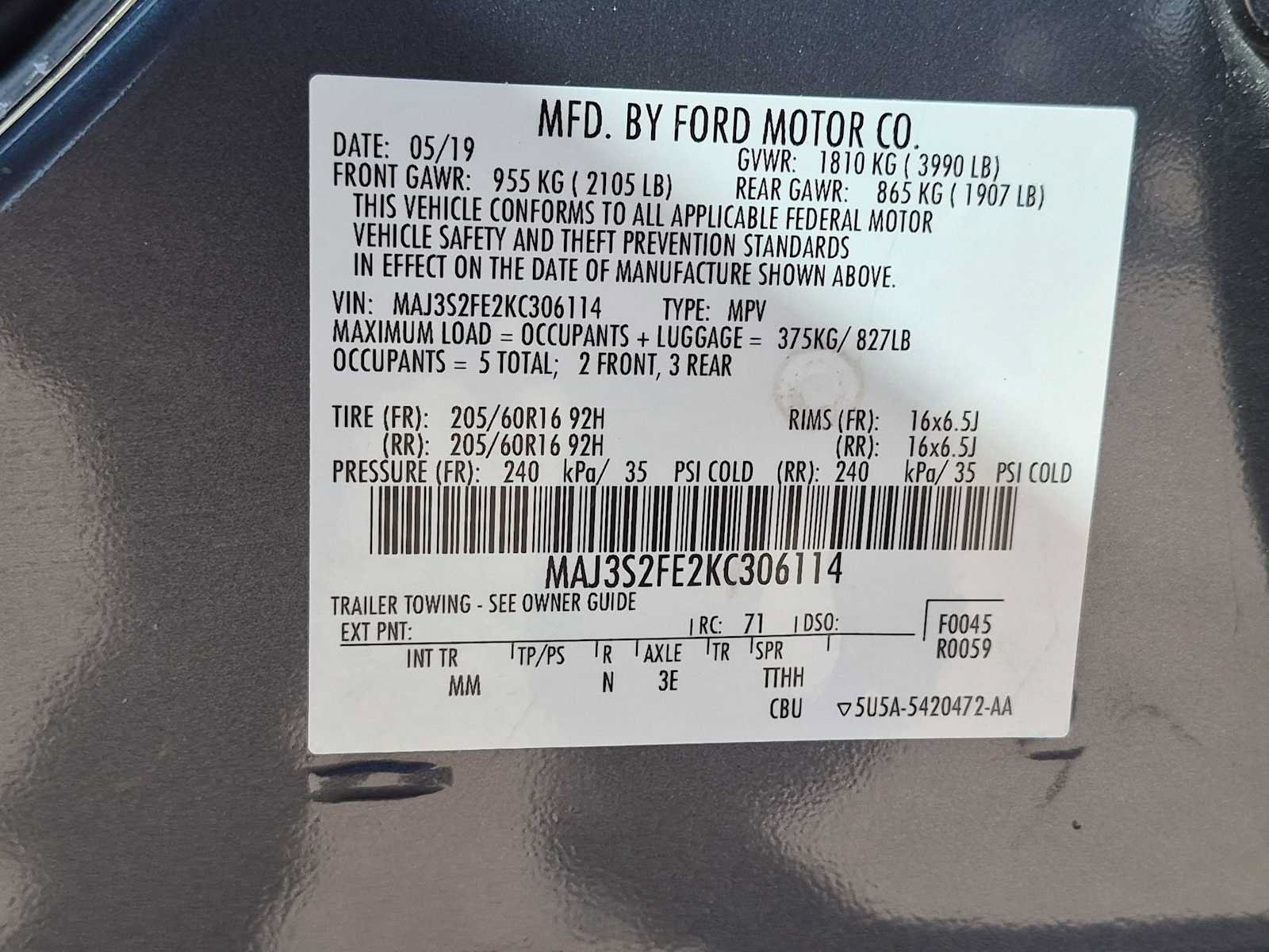 Used 2019 Ford EcoSport S FWD image 32