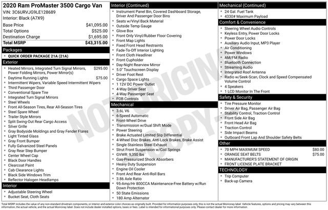 Used 2020 RAM ProMaster 3500 image 37