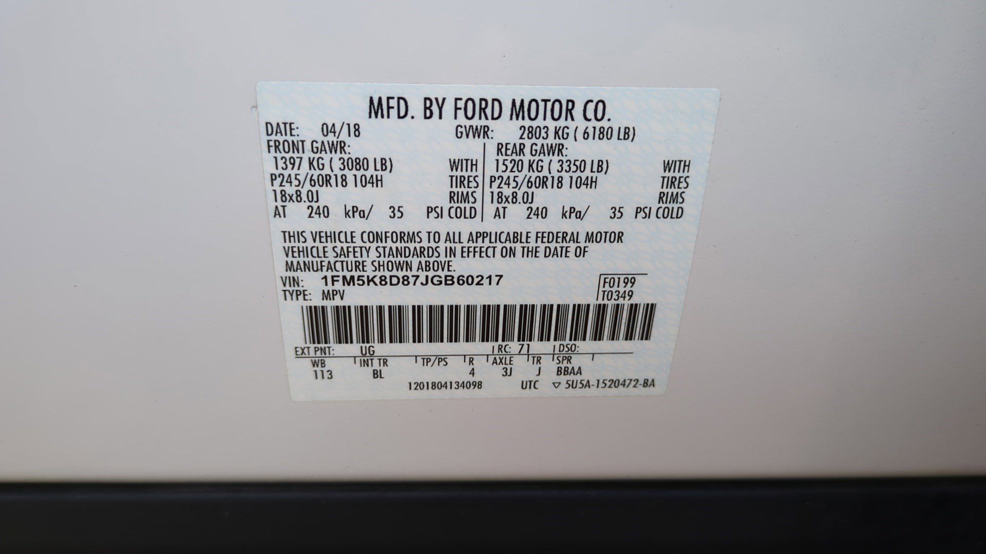 Used 2018 Ford Explorer XLT w/ Equipment Group 202A image 35