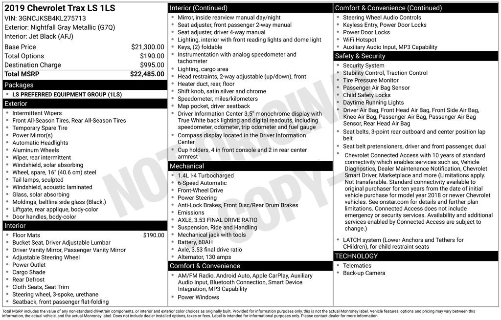 Used 2019 Chevrolet Trax LS FWD image 6