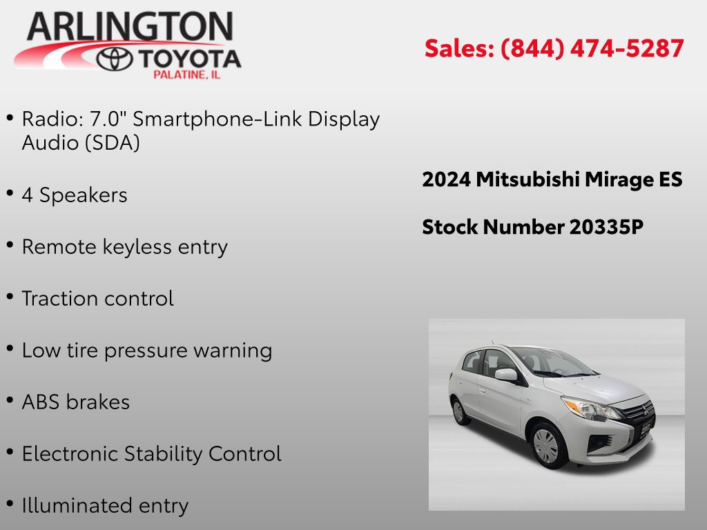 Used 2024 Mitsubishi Mirage ES FWD image 2