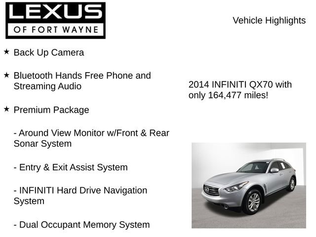 Used 2014 INFINITI QX70 AWD w/ Premium Package image 8