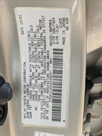 Used 2002 Toyota Highlander 2WD V6 w/ Convenience Pkg image 23