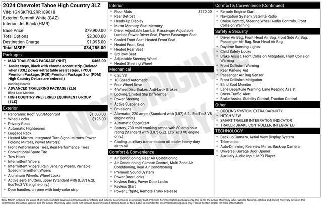 Used 2024 Chevrolet Tahoe High Country w/ Max Trailering Package image 7