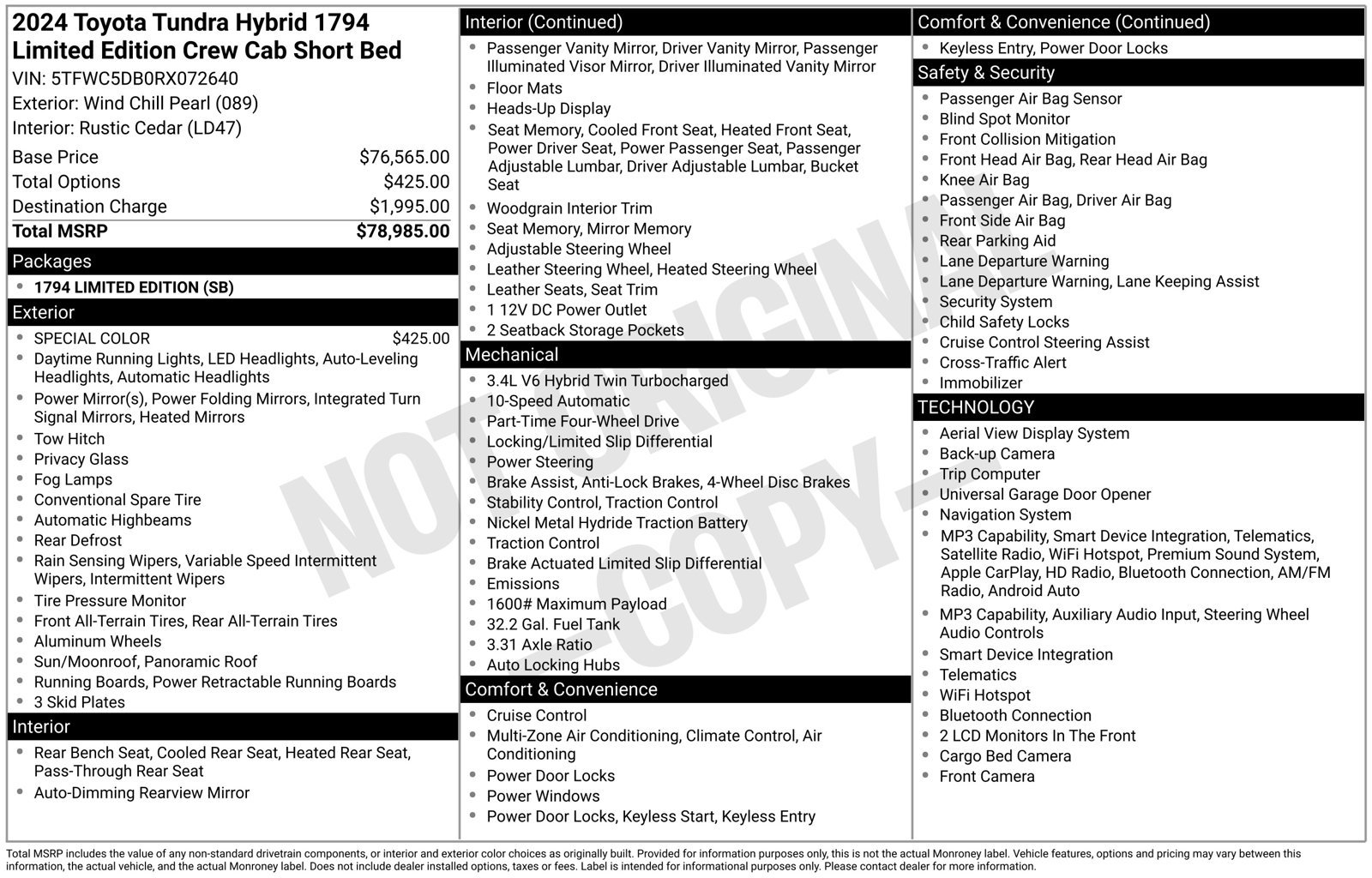 Used 2024 Toyota Tundra 1794 Edition AWD/4WD image 47