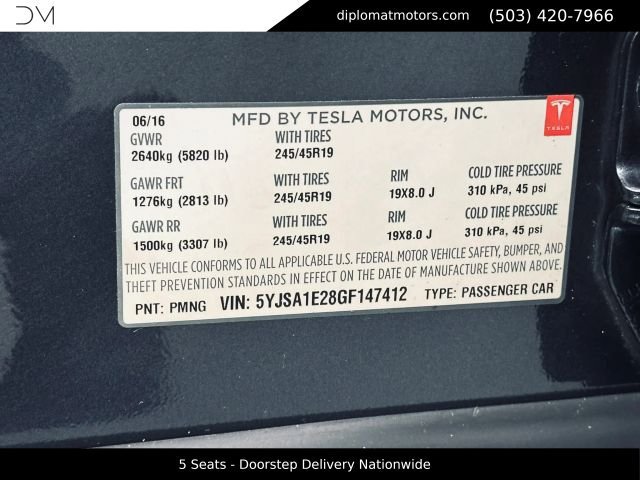 Used 2016 Tesla Model S 90D AWD/4WD image 45