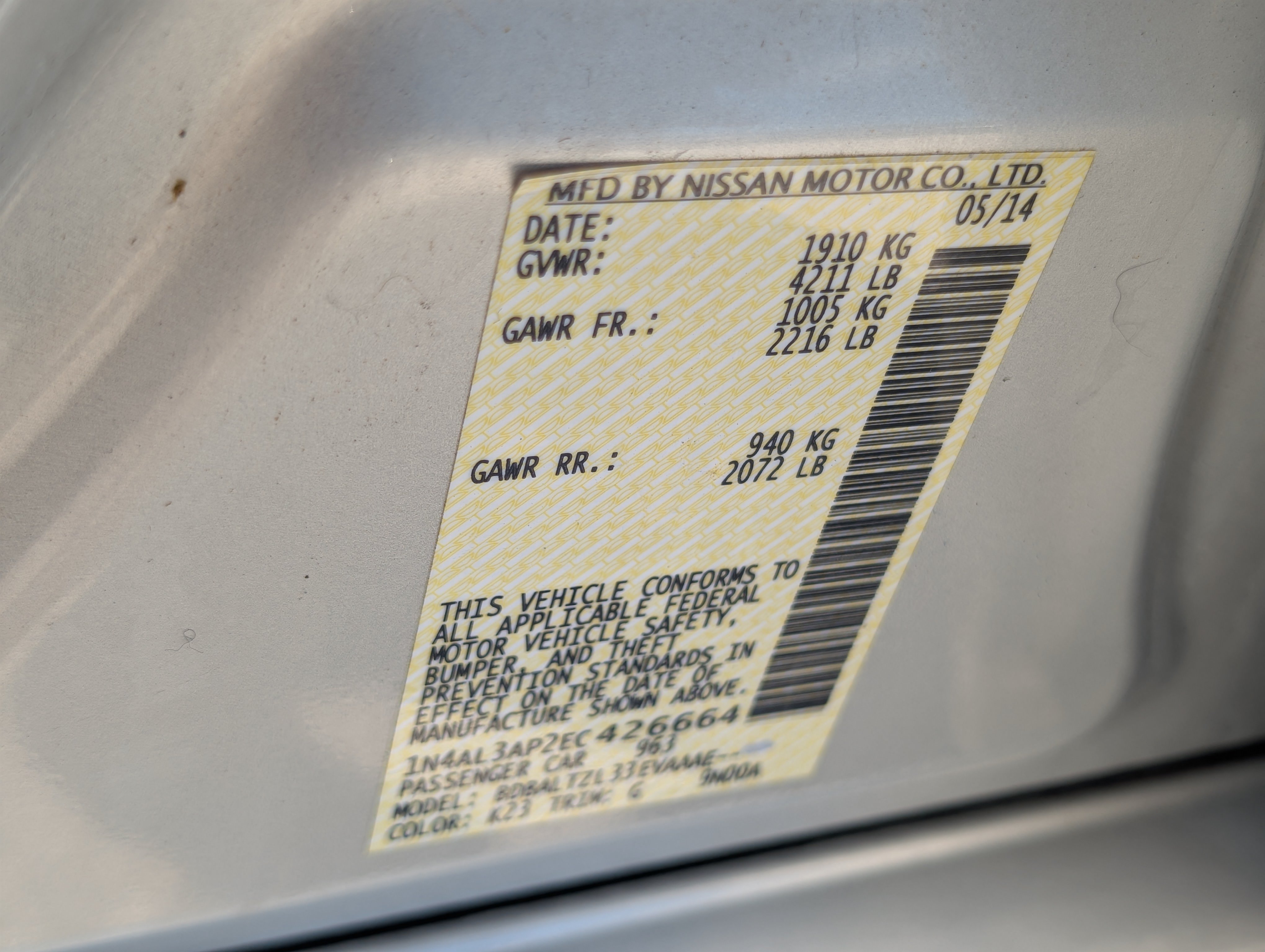 Used 2014 Nissan Altima 2.5 SV w/ Convenience Package FWD image 19