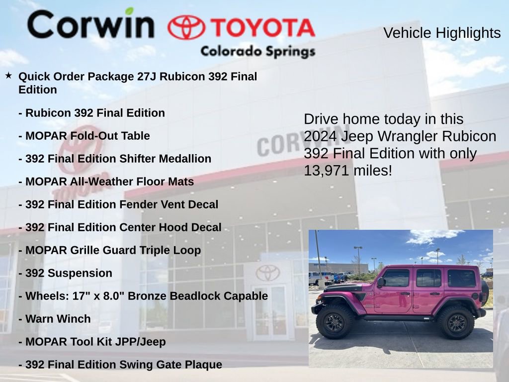 Used 2024 Jeep Wrangler Unlimited Rubicon 392 AWD/4WD image 6