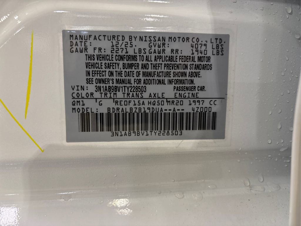 New 2026 Nissan Sentra S w/ S Cold Weather Package image 12