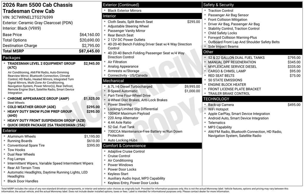 New 2026 RAM 5500 4x4 Crew Cab image 28
