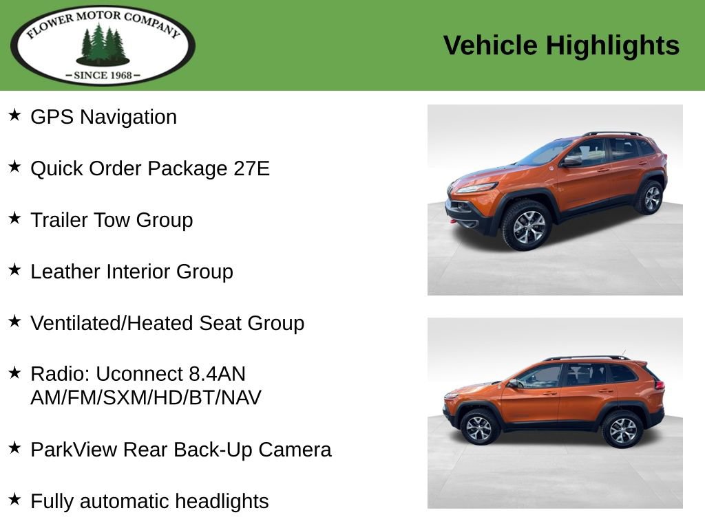 Used 2015 Jeep Cherokee Trailhawk w/ Leather Interior Group image 2
