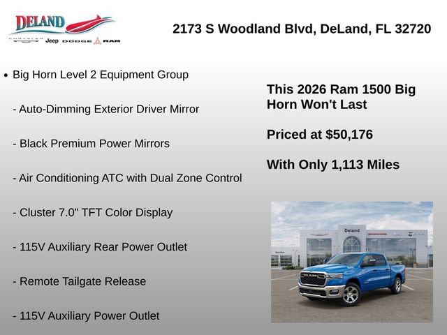 New 2026 RAM 1500 Big Horn AWD/4WD image 12