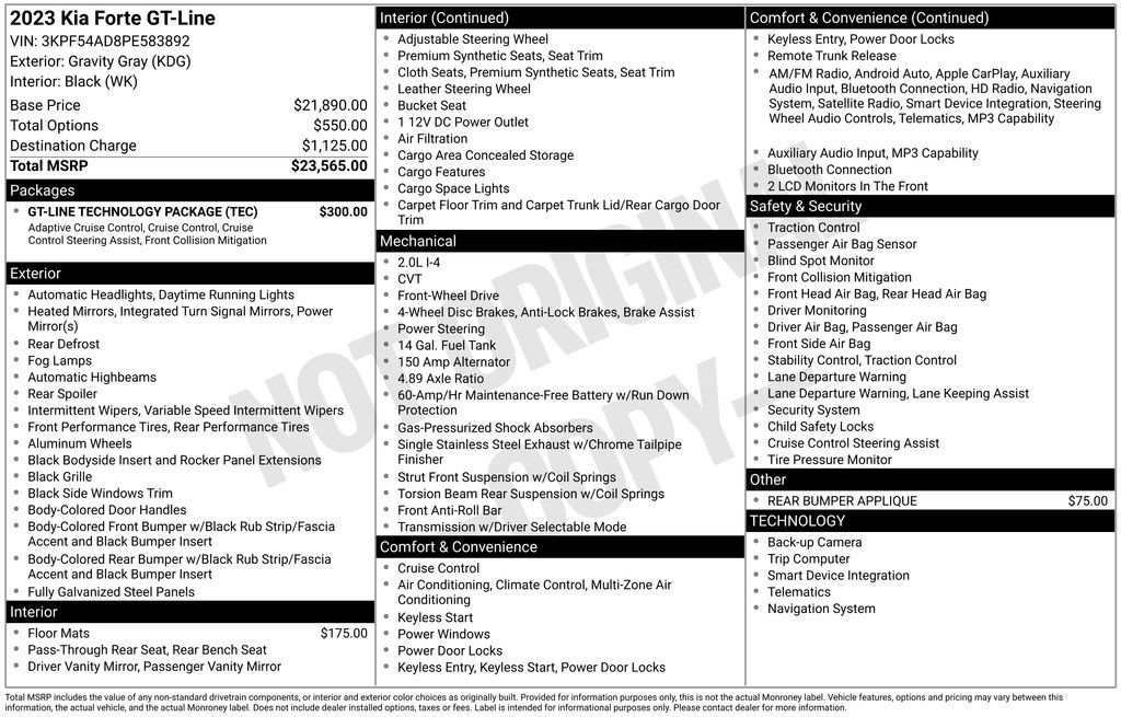 Used 2023 Kia Forte GT-Line w/ GT-Line Technology Package FWD video 2
