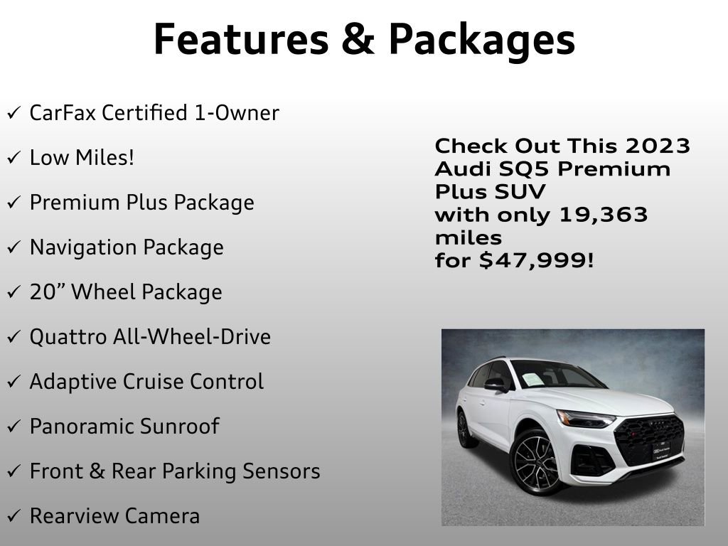 Used 2023 Audi SQ5 Premium Plus w/ Premium Plus Package AWD/4WD image 4