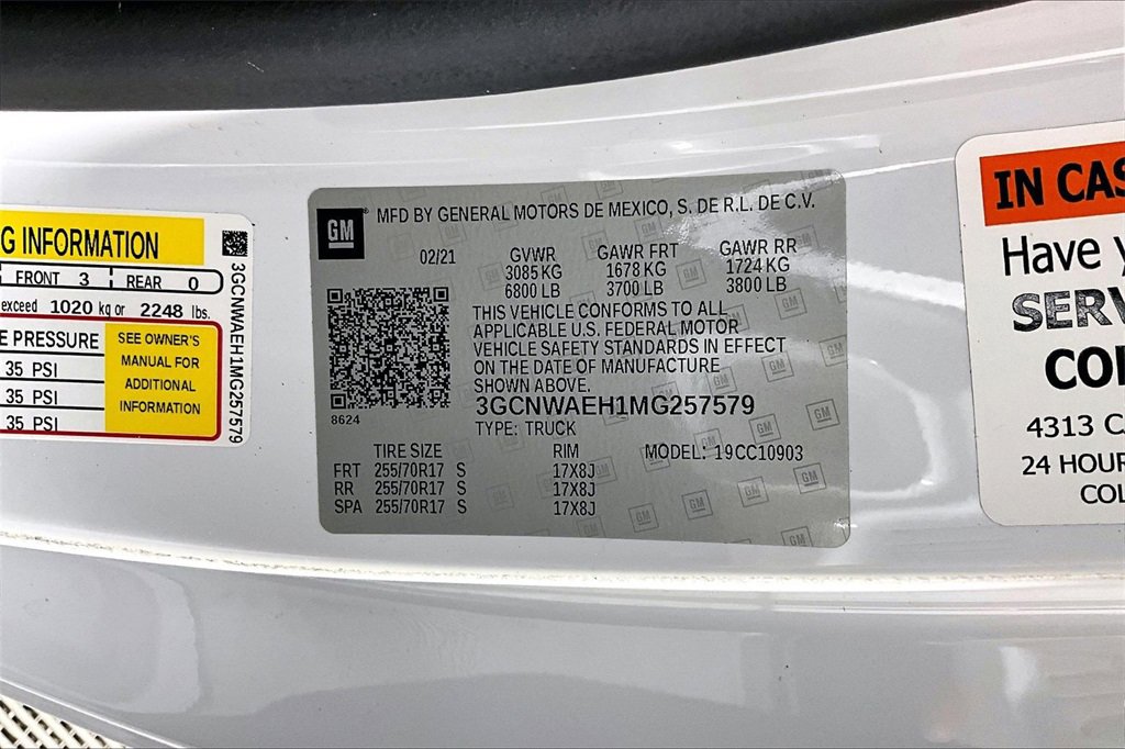 Used 2021 Chevrolet Silverado 1500 W/T image 21