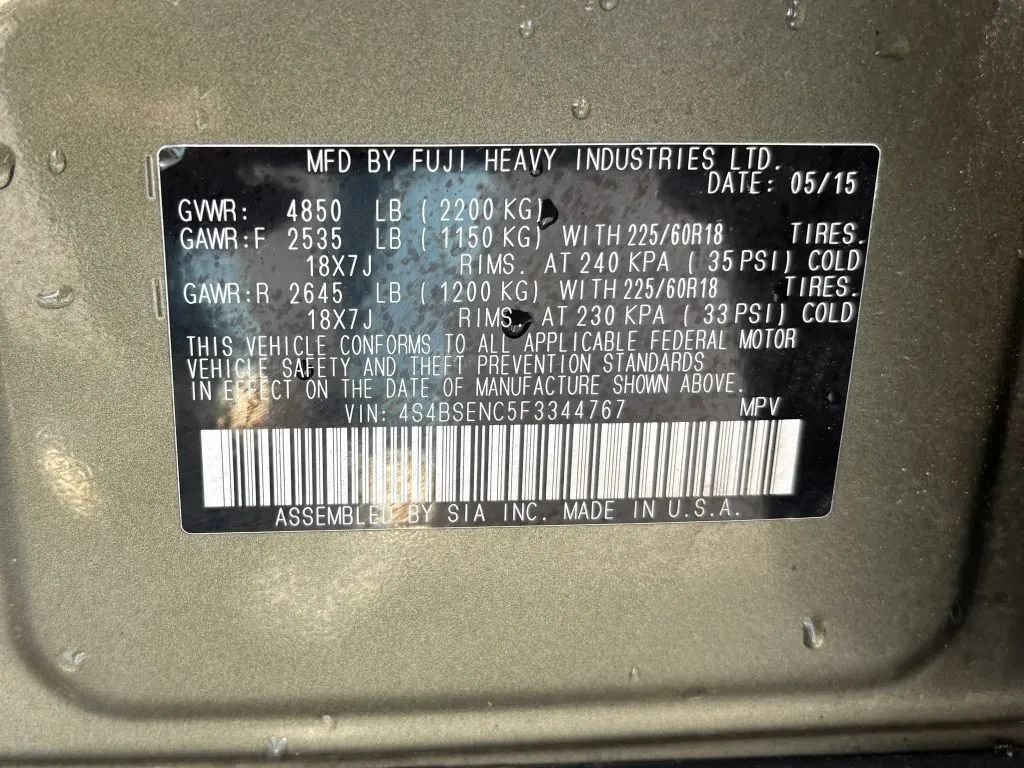 Used 2015 Subaru Outback 3.6R Limited AWD/4WD image 27
