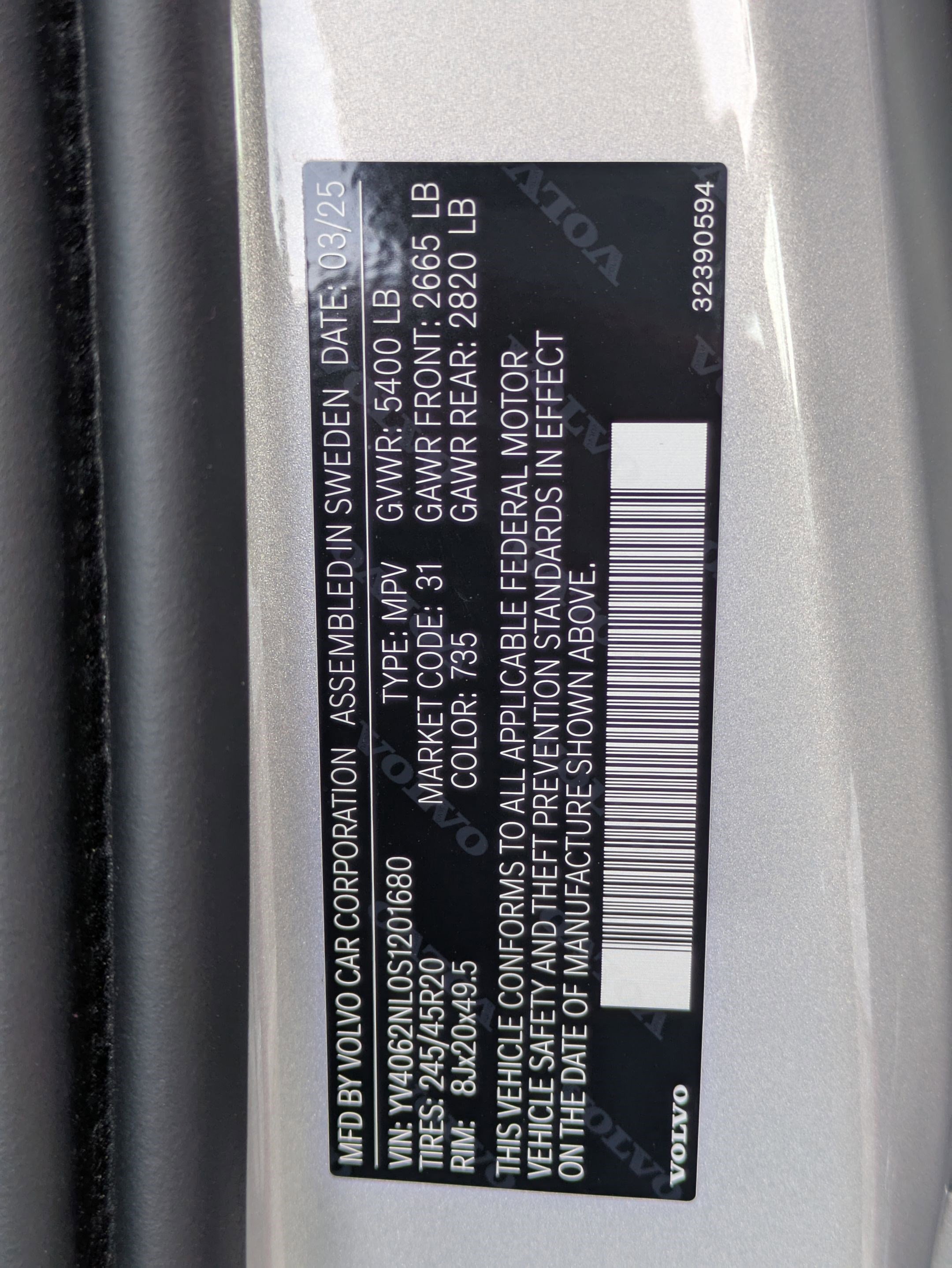 Used 2025 Volvo V90 B6 Cross Country Ultra w/ Protection Package Premier image 33