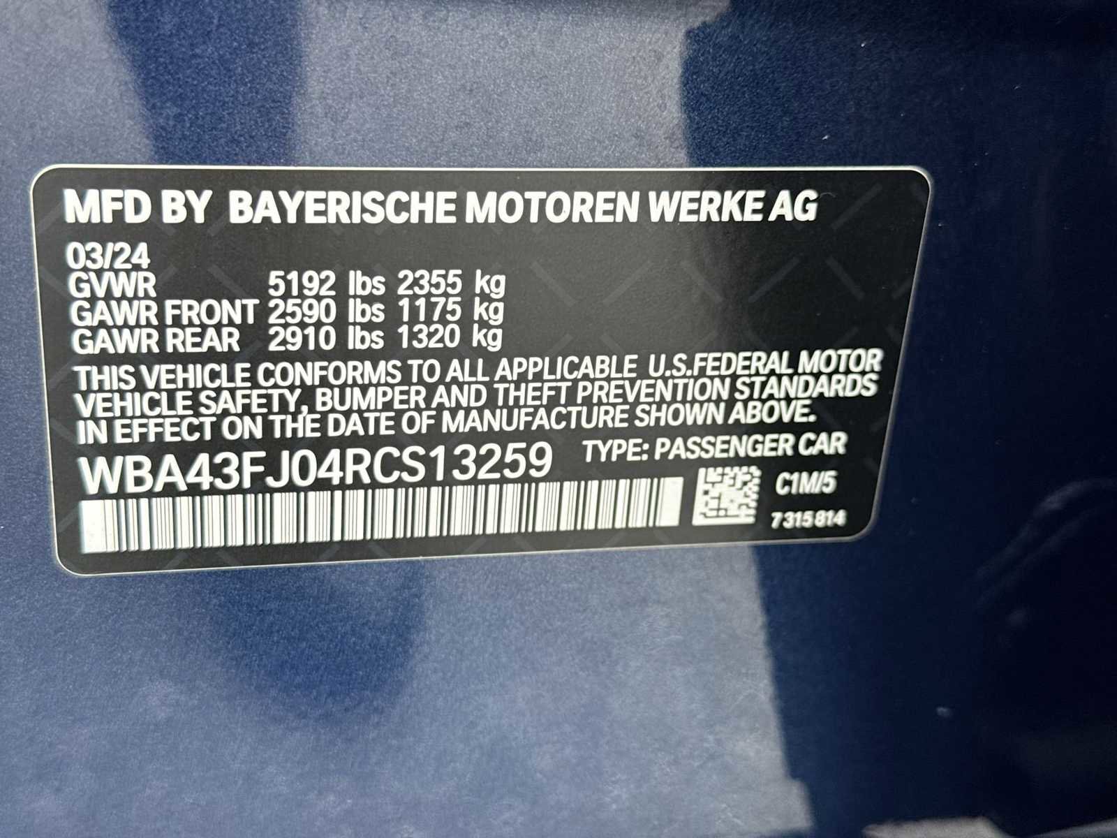 Used 2024 BMW 530i w/ M Sport Package RWD image 34