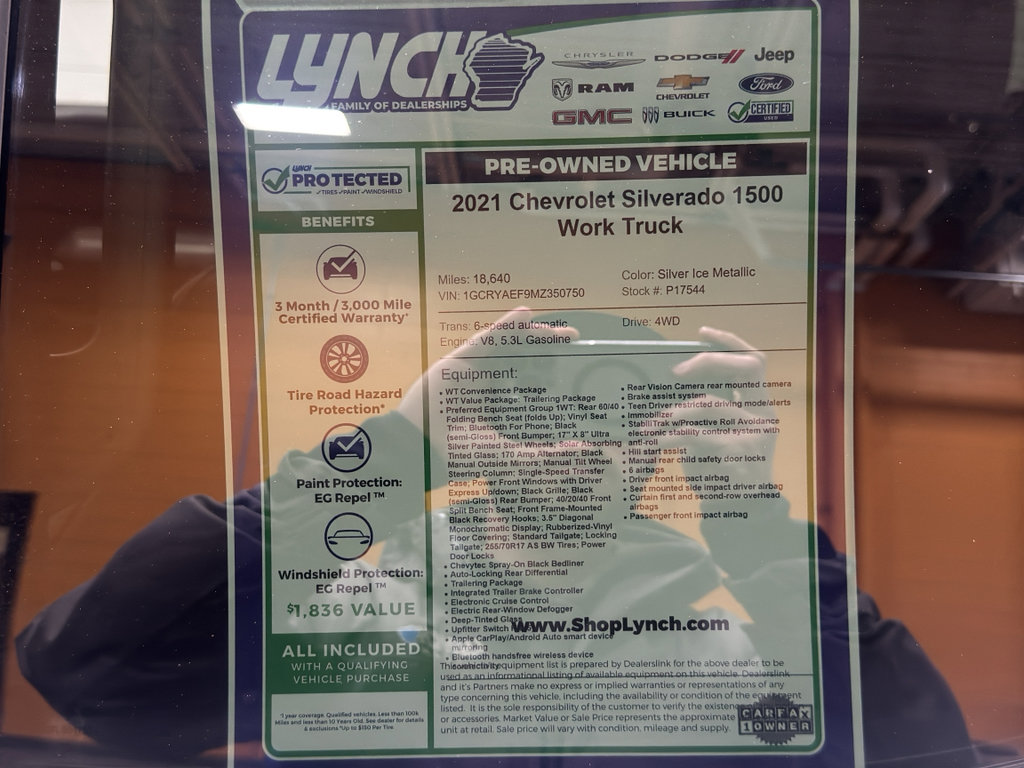 Used 2021 Chevrolet Silverado 1500 W/T w/ WT Value Package image 33