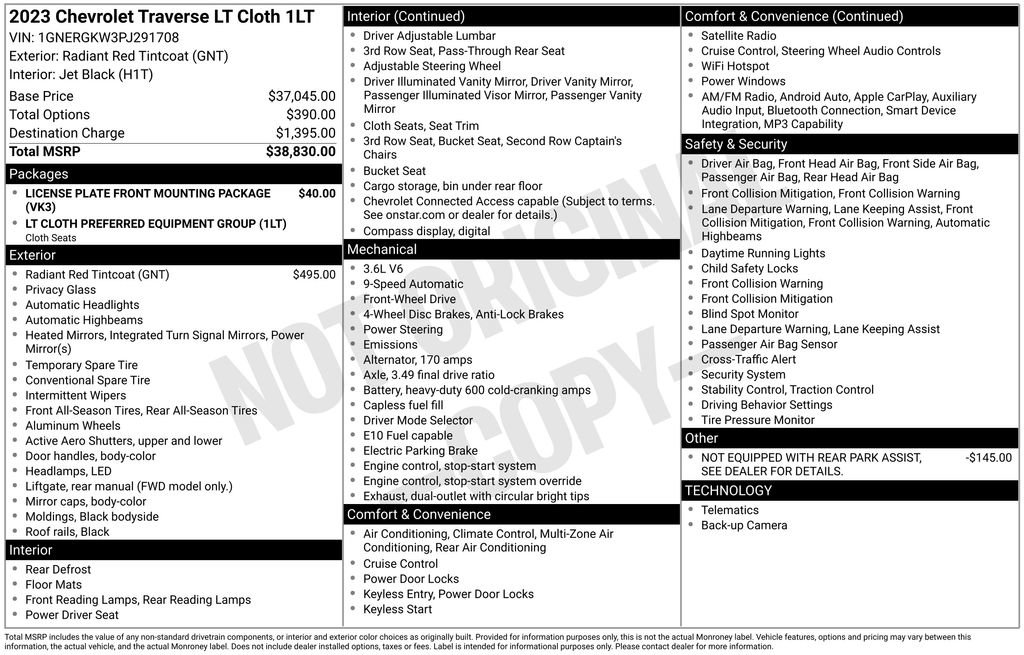 Used 2023 Chevrolet Traverse LT FWD image 33