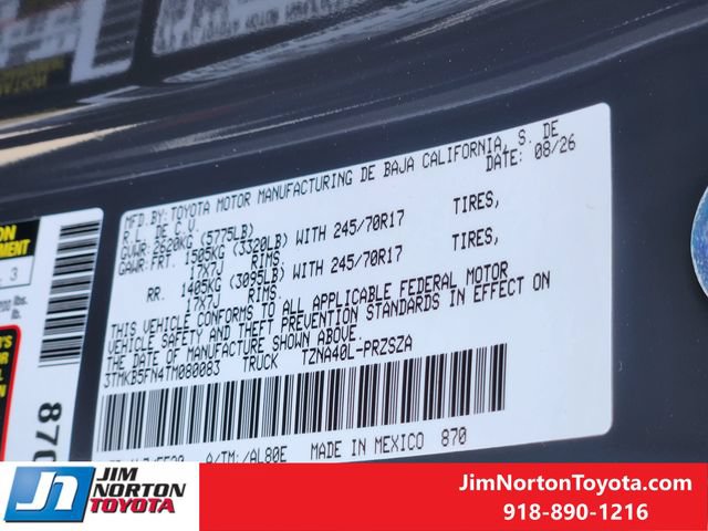 New 2026 Toyota Tacoma SR5 RWD image 24
