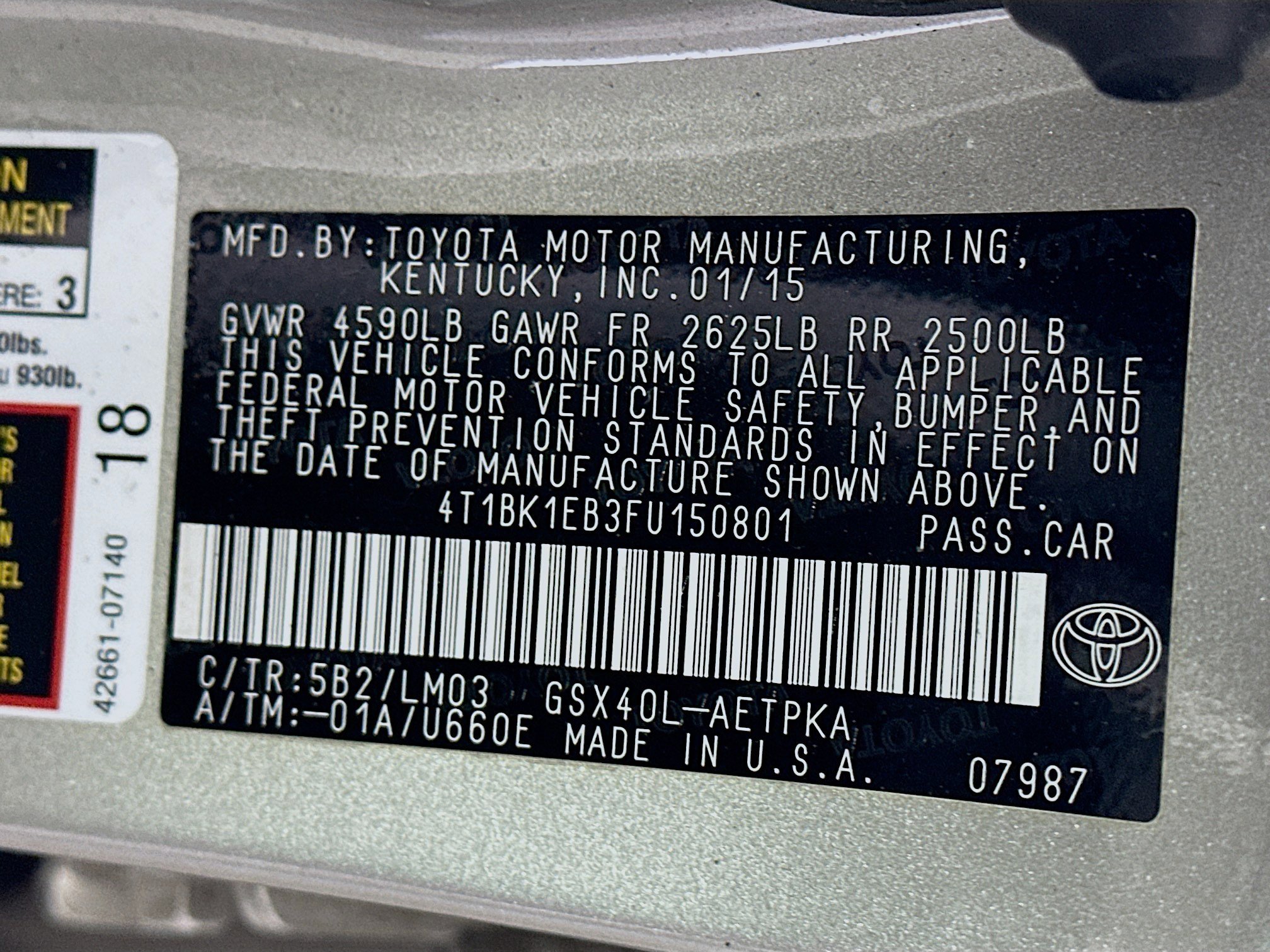 Used 2015 Toyota Avalon Limited w/ Technology Package FWD image 12