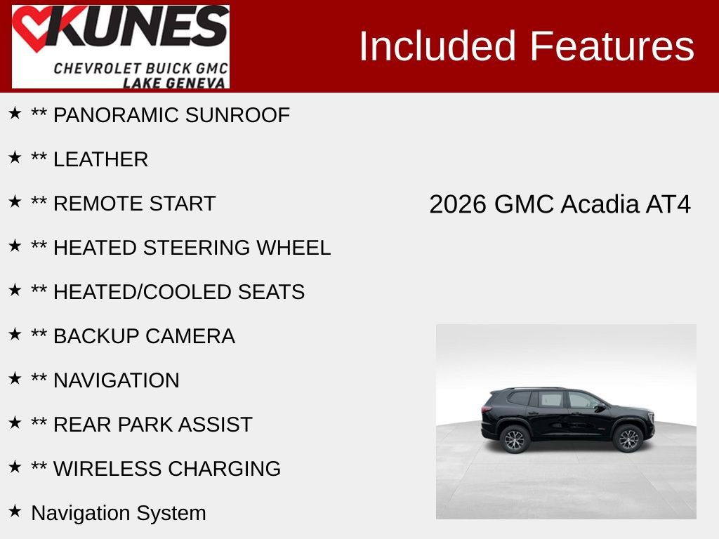 New 2026 GMC Acadia AT4 w/ Luxury Package image 3