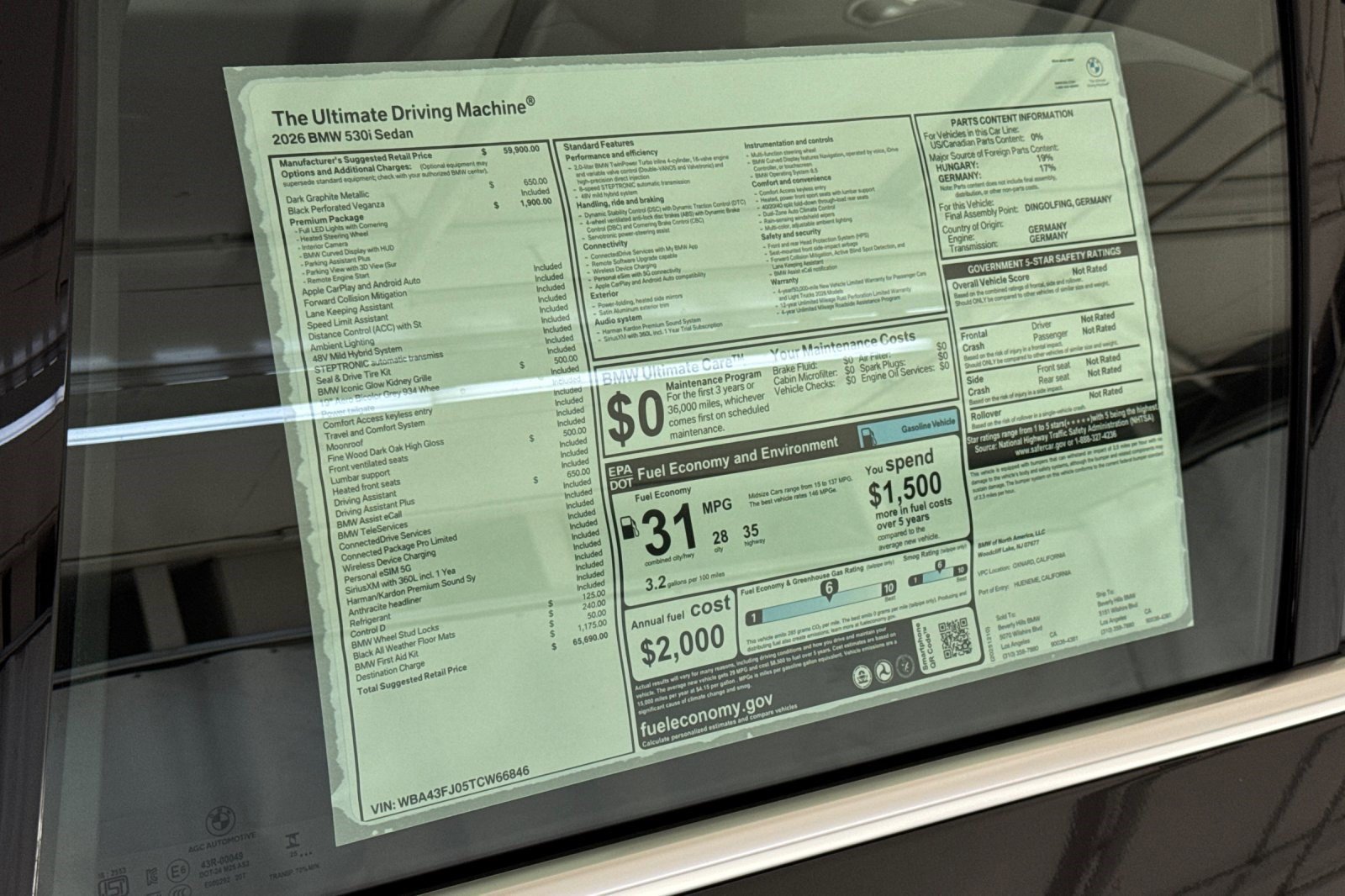 Used 2026 BMW 530i w/ Premium Package RWD image 29