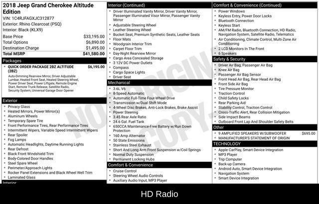 Used 2018 Jeep Grand Cherokee Altitude image 9