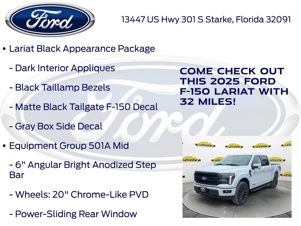 New 2025 Ford F150 Lariat w/ Equipment Group 501A Mid image 20